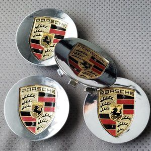 65mm Chrome center caps, set of 4 65mm Macan Chrome center cap